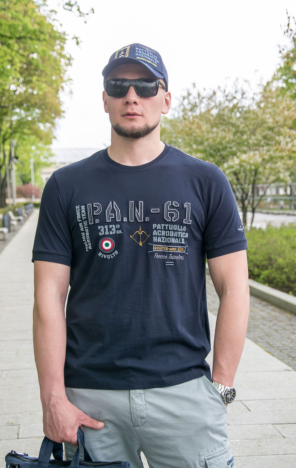 Футболка AERONAUTICA MILITARE SS 23/TR blue navy (TS 2071) 