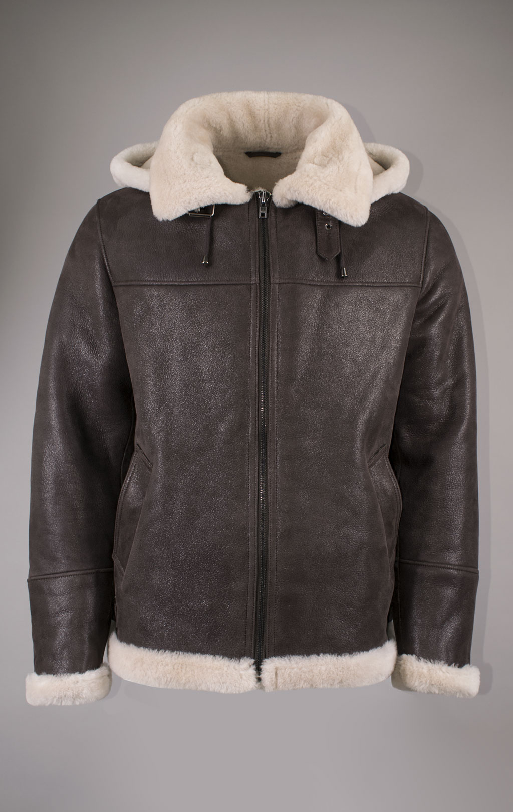 Куртка-пилот KODZIC B-3 Hooded овчина brown 