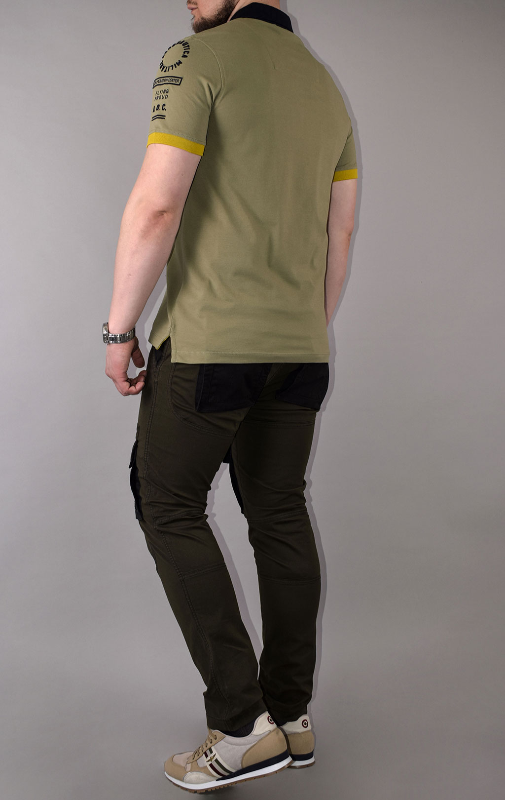 Футболка-поло AERONAUTICA MILITARE SS 21/TR green (PO 1517)