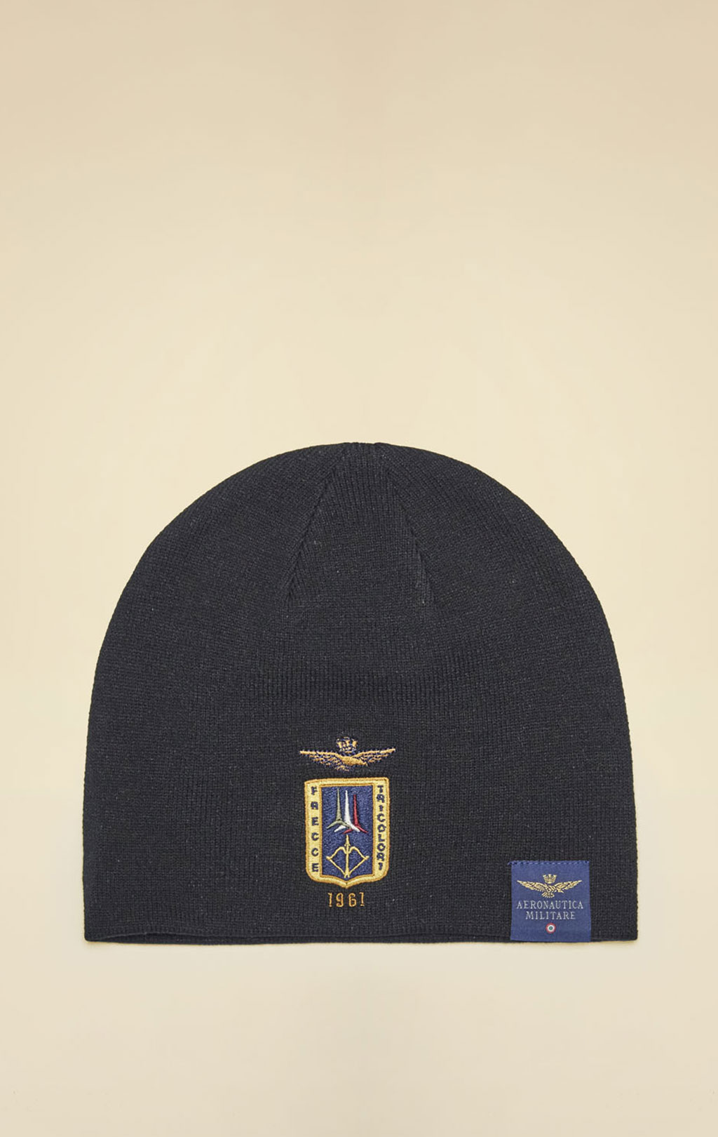 Шапка вязаная AERONAUTICA MILITARE FW 26/27/CN jet black (CU 0092) 