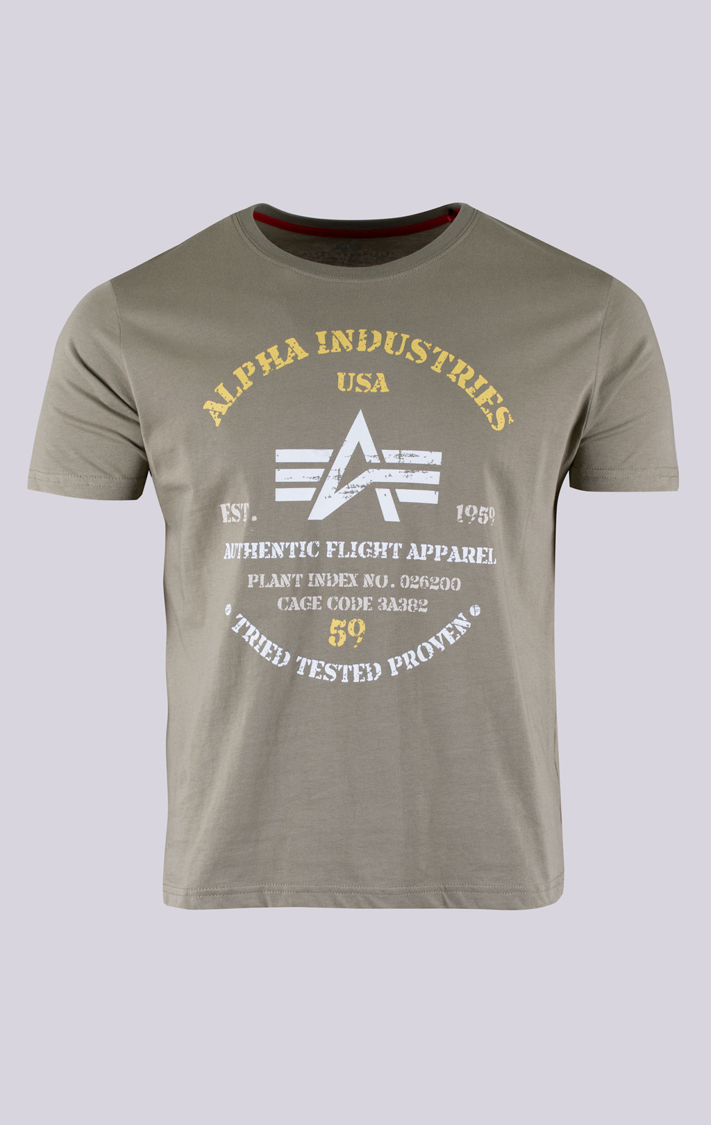 Футболка ALPHA INDUSTRIES AUTHENTIC PRINT olive 