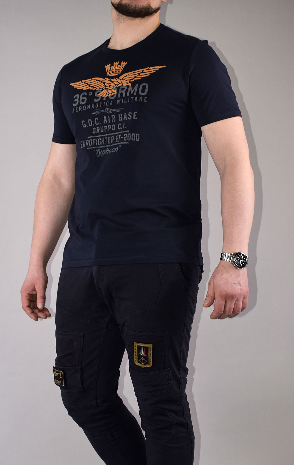 Футболка AERONAUTICA MILITARE SS 21/TR blue black (TS 1867) 