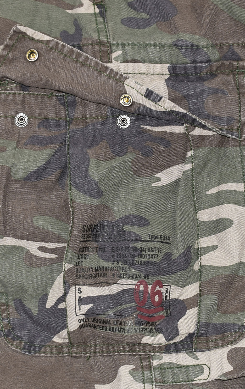 Шорты бриджи Surplus ENGINEER 3/4 VINTAGE camo woodland 