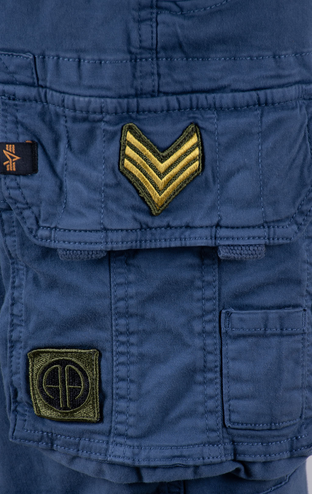 Шорты карго ALPHA INDUSTRIES CREW SHORT PATCH new navy 