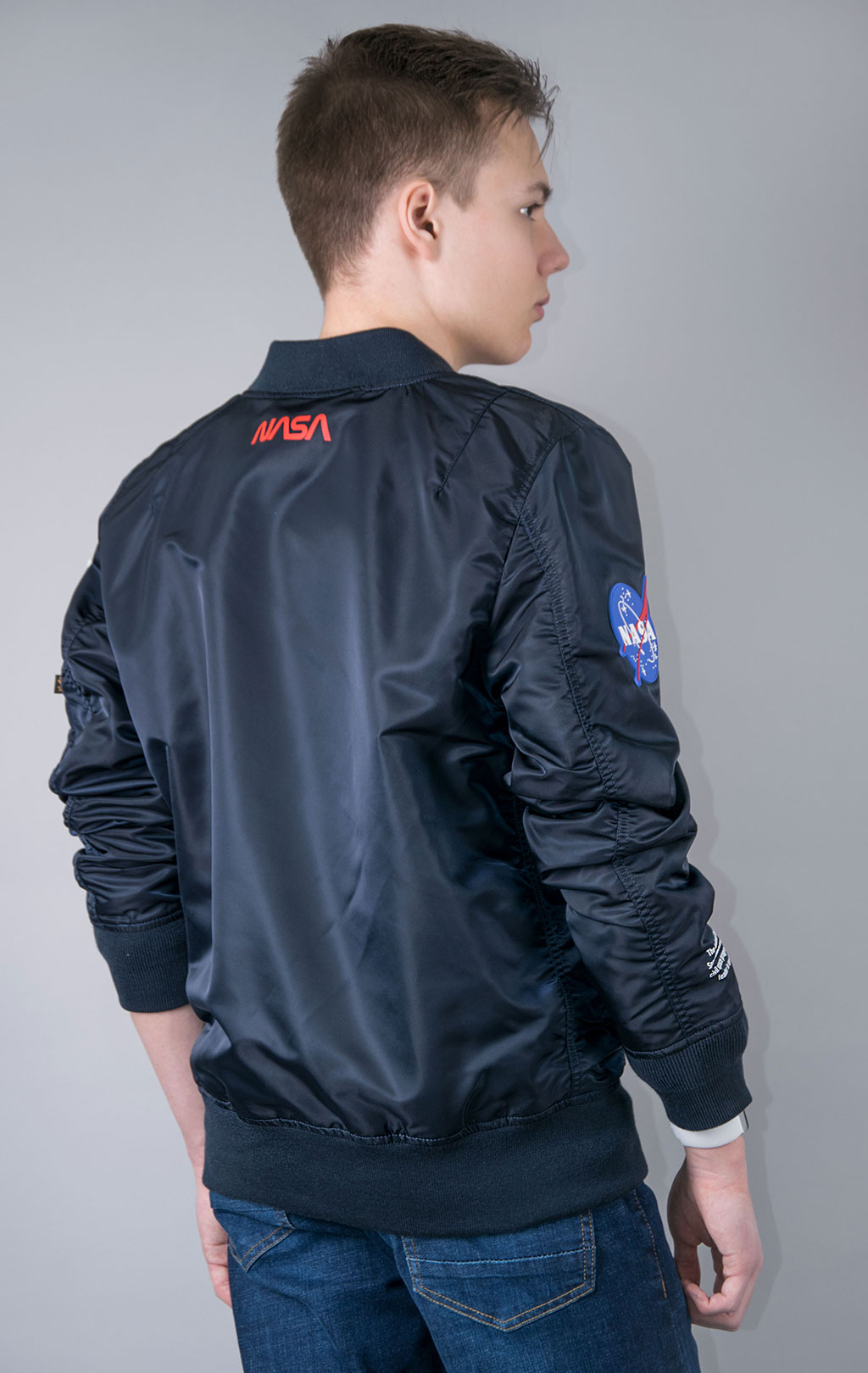 Ветровка ALPHA INDUSTRIES NASA GEN-II FLIGHT JACKET L-2B SS 23 m replica blue 