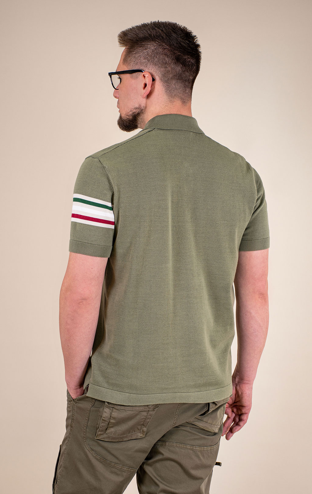 Поло вязаное AERONAUTICA MILITARE SS 26/IN lichen green (PO 1912) 