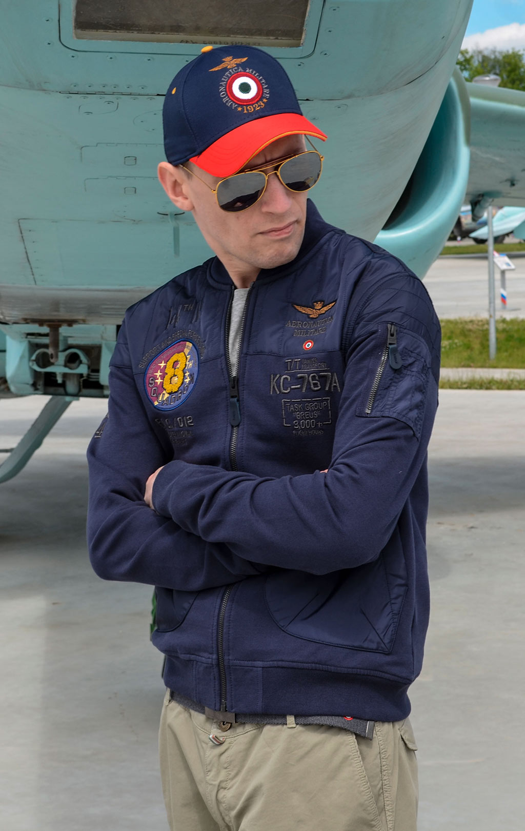 Толстовка-бомбер AERONAUTICA MILITARE blue/blue (AF 219) 