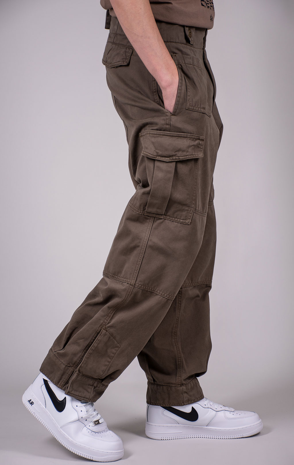Брюки-карго ALPHA INDUSTRIES BELGIAN PANT M-64 плотные FW 24/25 coyote brown 
