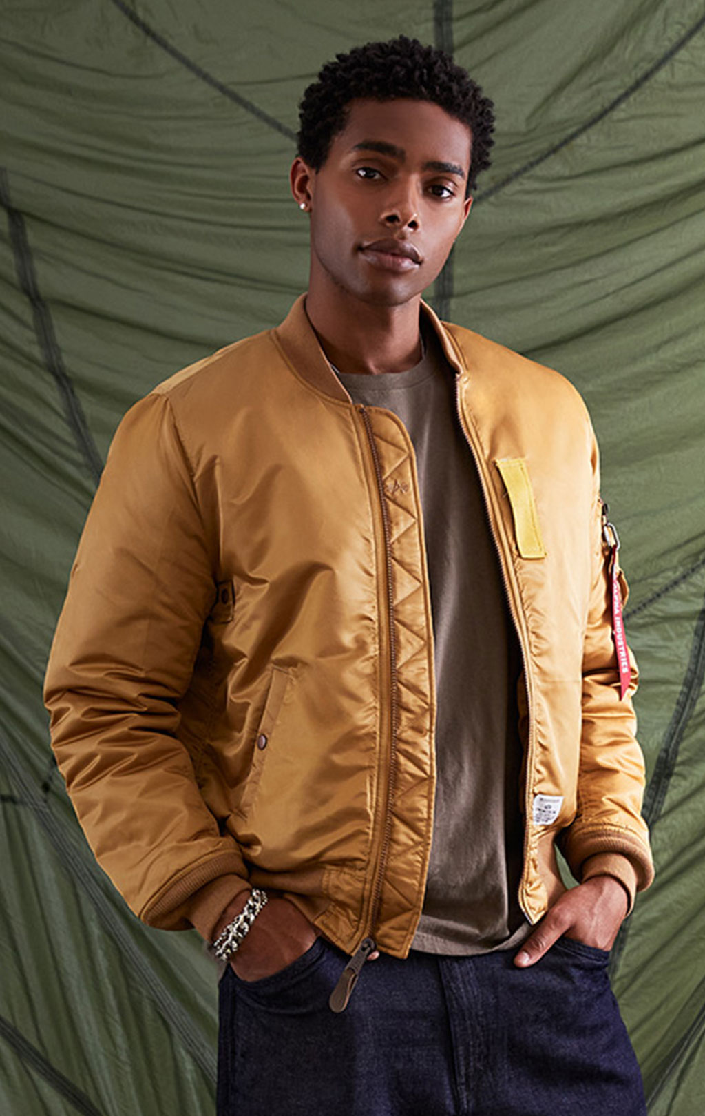 Куртка-бомбер лётная ALPHA INDUSTRIES MOD FLIGHT JACKET MA-1 FW 23/24 m bronzed brown 