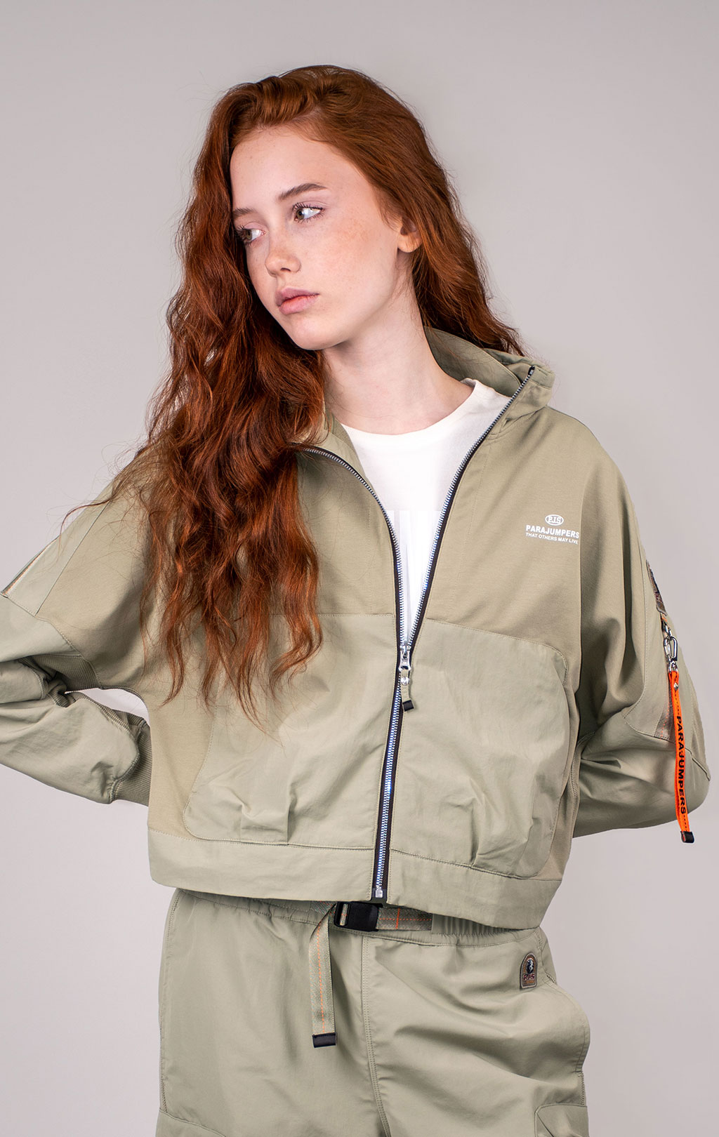 Женская толстовка PARAJUMPERS JADIE на молнии SS 24 sage 