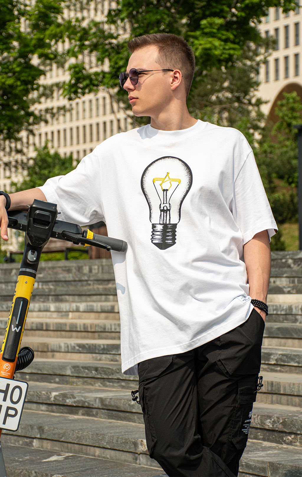Футболка ALPHA INDUSTRIES ALPHA LIGHT BULB TEE SS 25 m white 