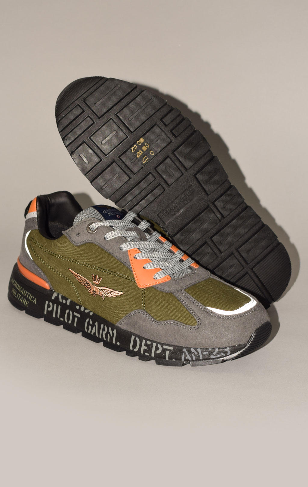 Кроссовки AERONAUTICA MILITARE FW 23/24 m/CN green/grey (SC 214)