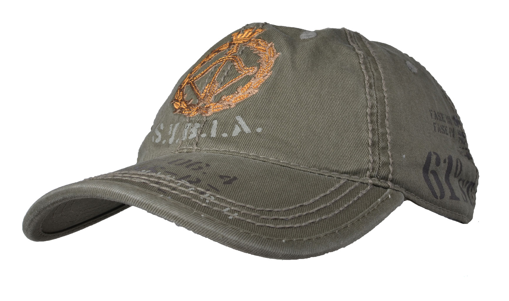 Бейсболка AERONAUTICA MILITARE verde olive (HA 907)