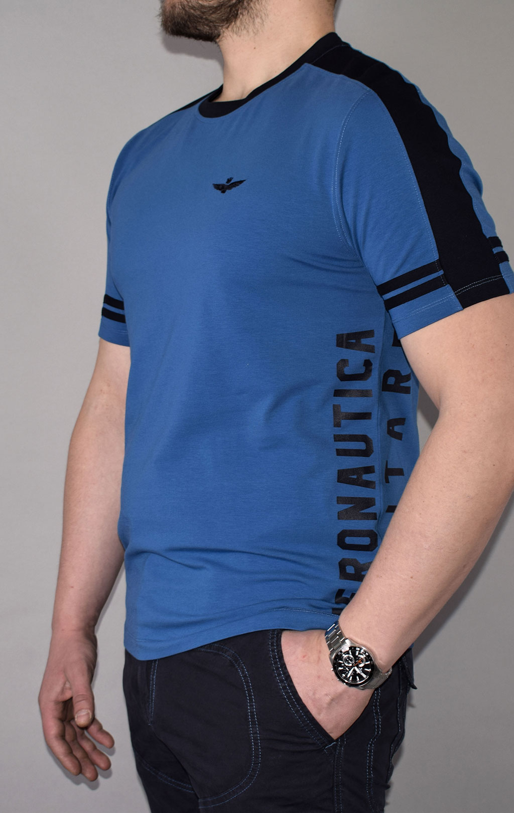 Футболка AERONAUTICA MILITARE SS 21/TR azzurro (TS 1816) 