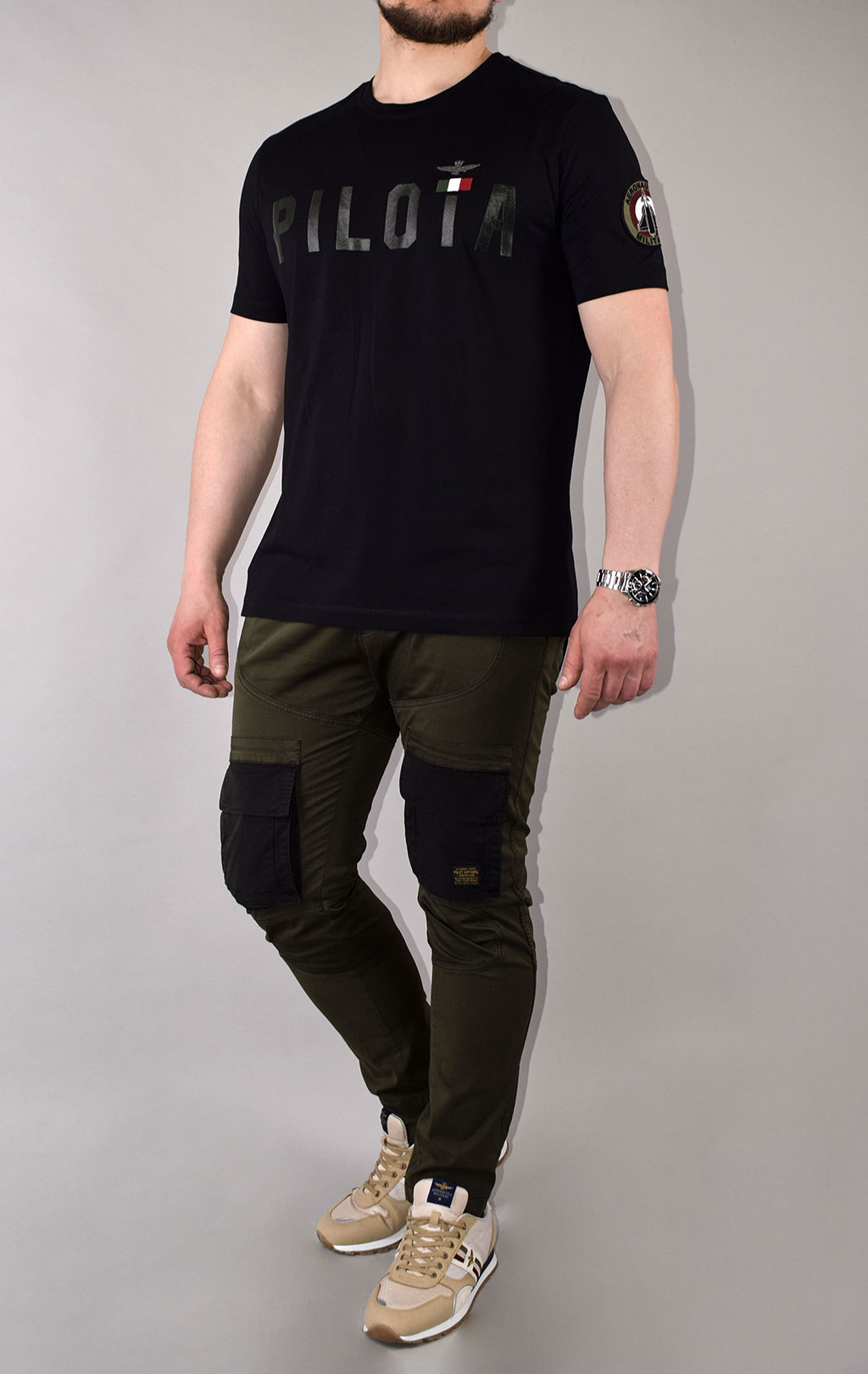 Футболка AERONAUTICA MILITARE SS 21/TR jet black (TS 1851) 