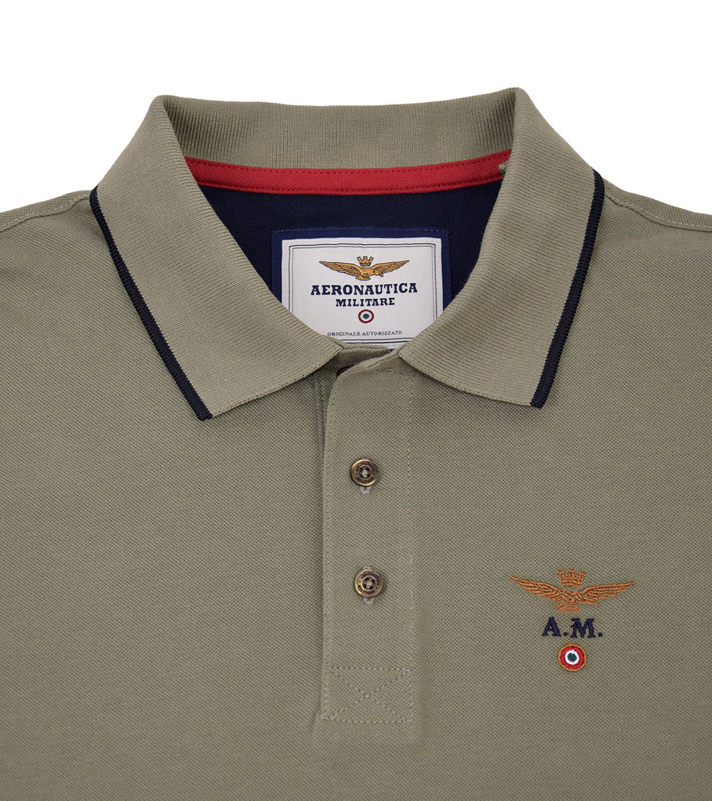 Футболка-поло AERONAUTICA MILITARE SS19 salvia (PO 1308) 