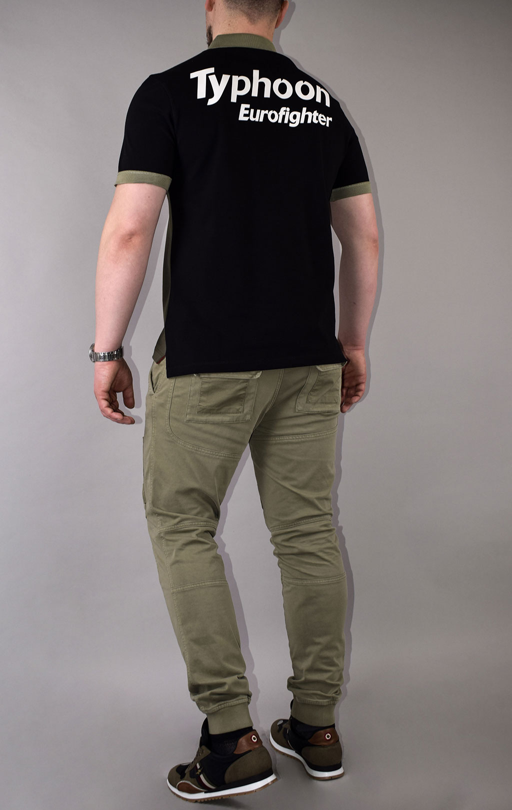 Футболка-поло AERONAUTICA MILITARE SS 21/TR green/black (PO 1540) 