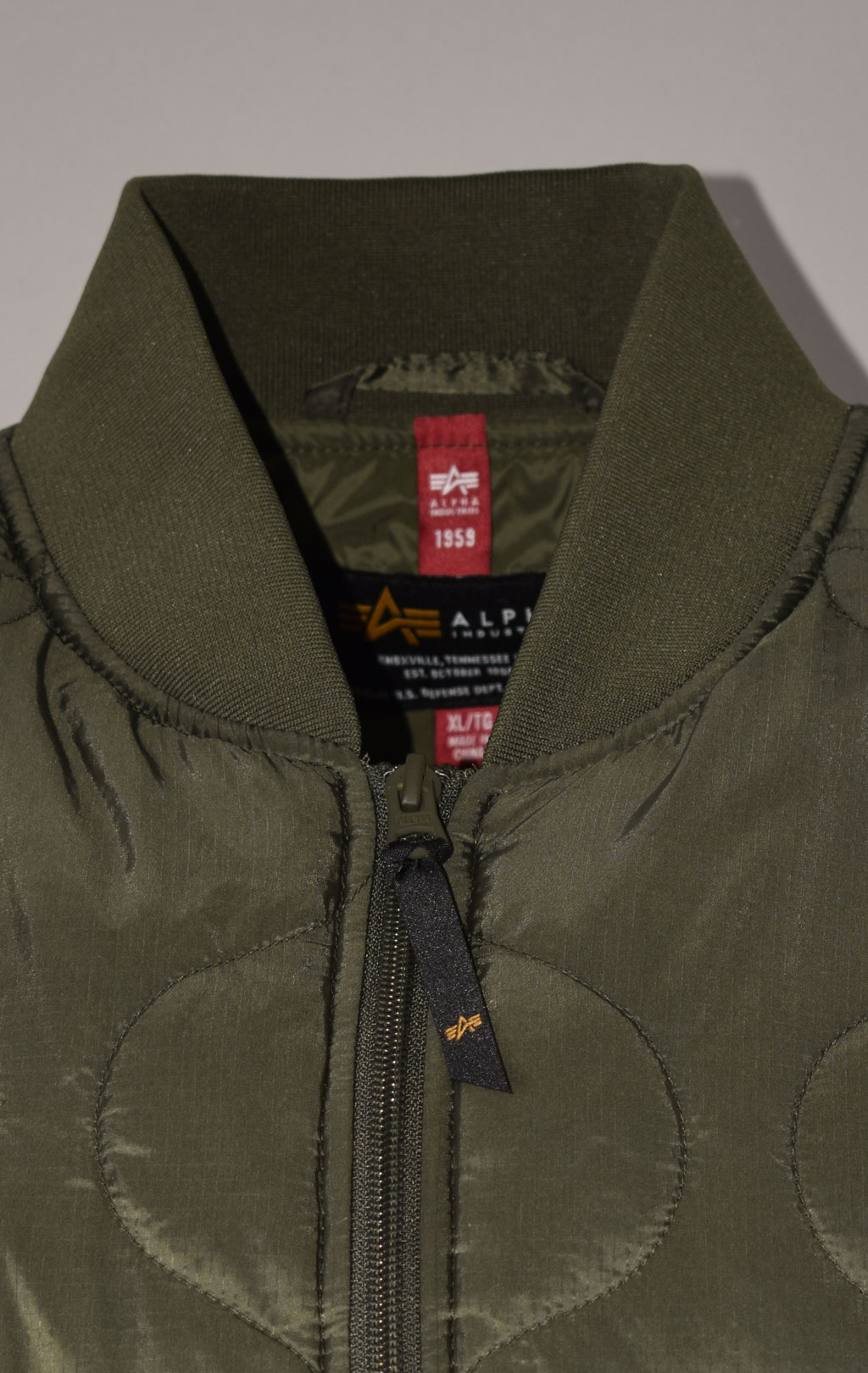 Ветровка-бомбер лётная ALPHA INDUSTRIES QUILTED FLIGHT JACKET L-2B SS 22 m dark green 