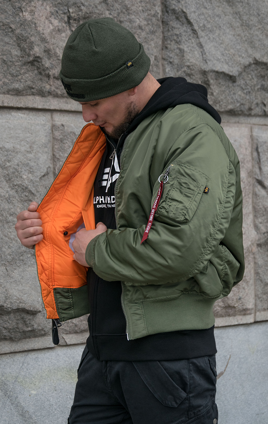 Green alpha industries ma1 bomber jacket online