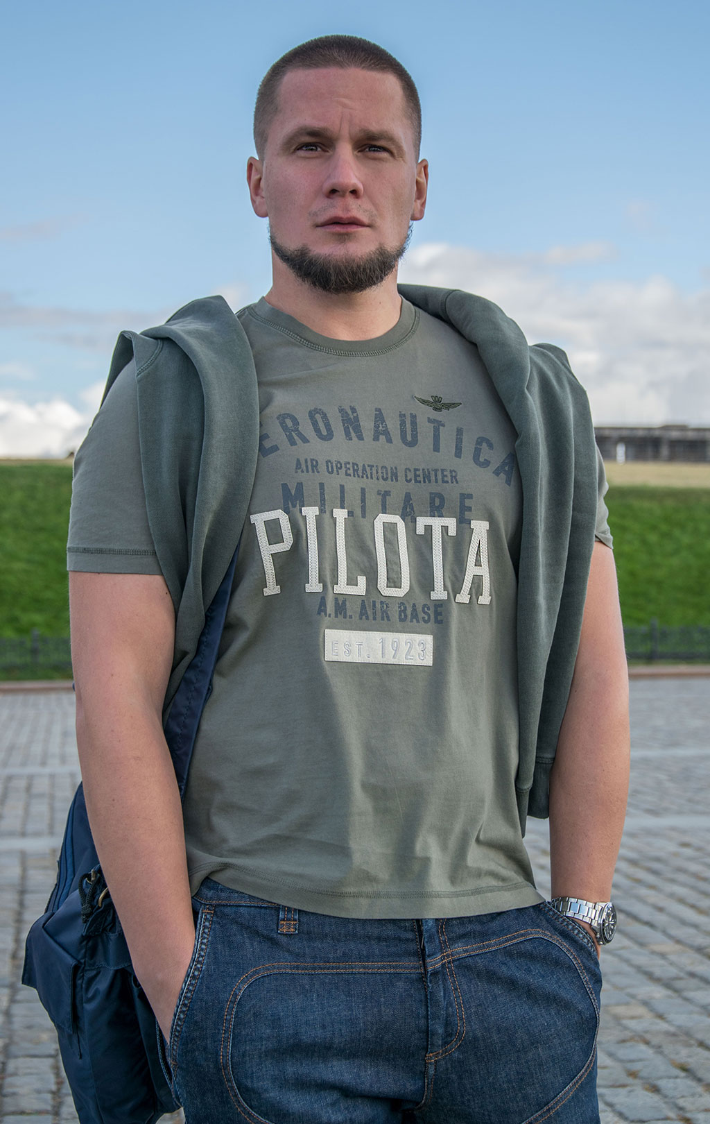 Футболка AERONAUTICA MILITARE FW 22/23/IN verde militare (TS 2045)