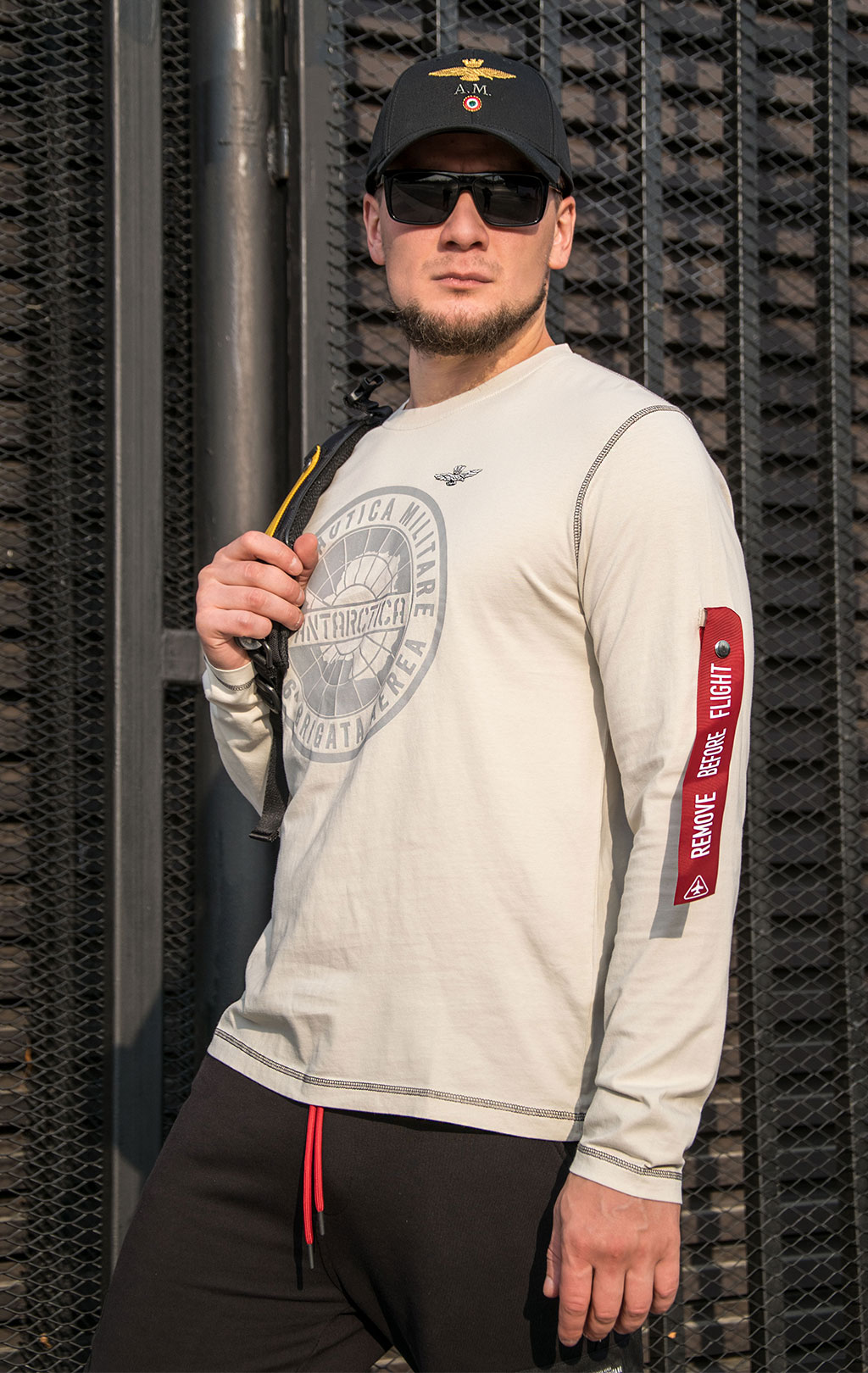 Лонгслив AERONAUTICA MILITARE ANTARCTICA FW 23/24/TR ghiaccio (TS 2147)