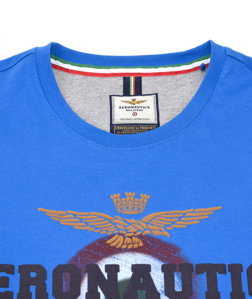 Футболка AERONAUTICA MILITARE SS 20/PT bluette (TS 1617) 