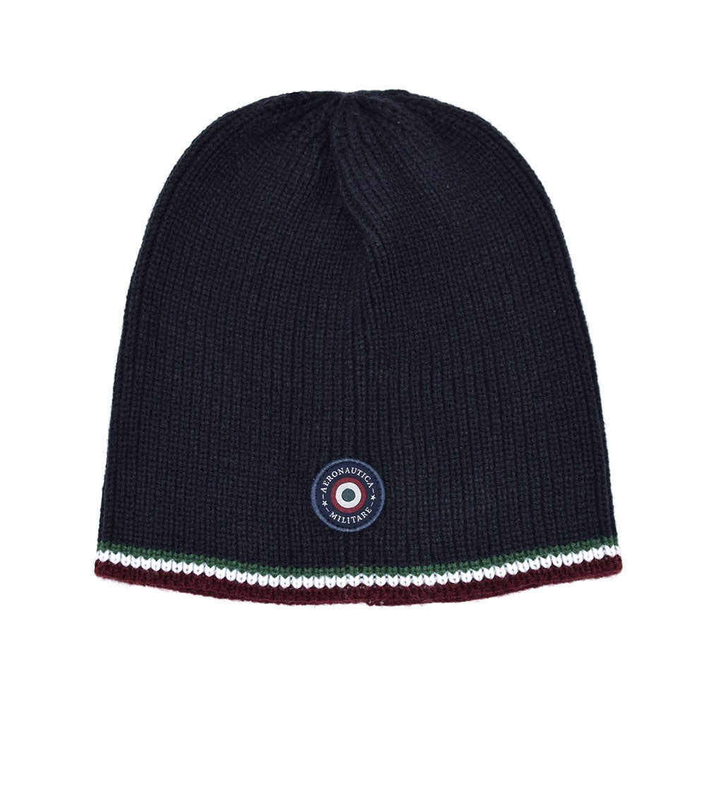 Шапка вязаная AERONAUTICA MILITARE FW 19/20 blue navy (CU 002)