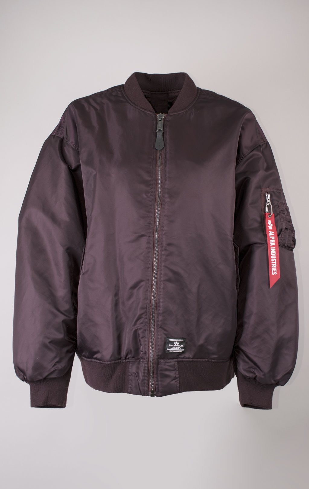 Женская куртка-бомбер ALPHA INDUSTRIES OVERSIZED FLIGHT JACKET MA-1 FW 23/24 m berry 