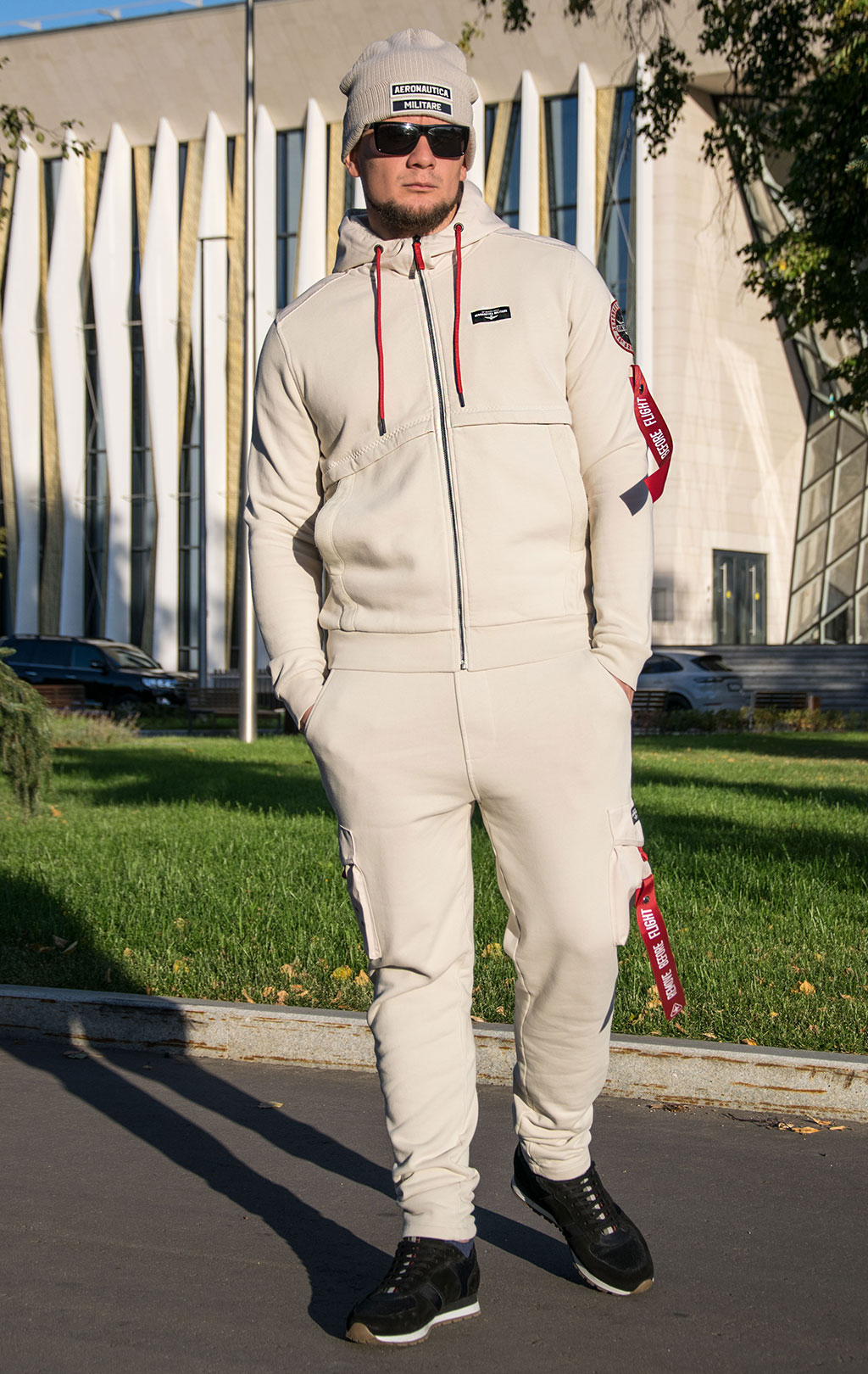 Толстовка с капюшоном AERONAUTICA MILITARE ANTARCTICA FW 23/24/TR ghiaccio (FE 1820) 