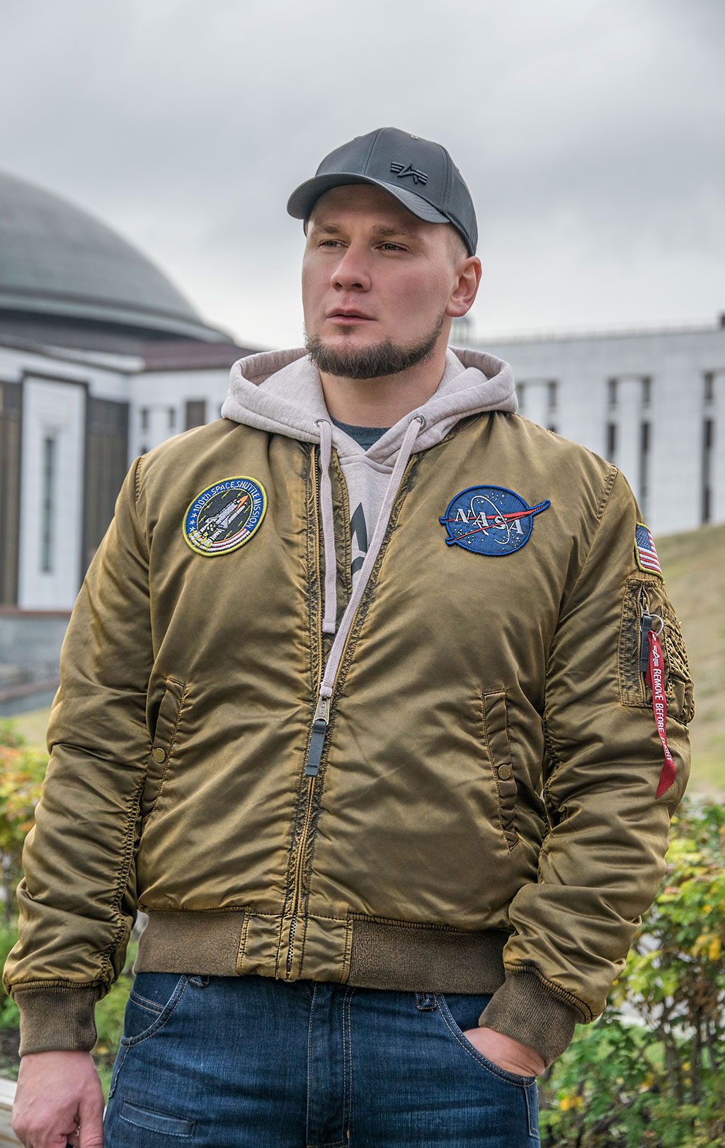 Бомбер ALPHA INDUSTRIES VF NASA BATTLEWASH MA-1 washed orange 