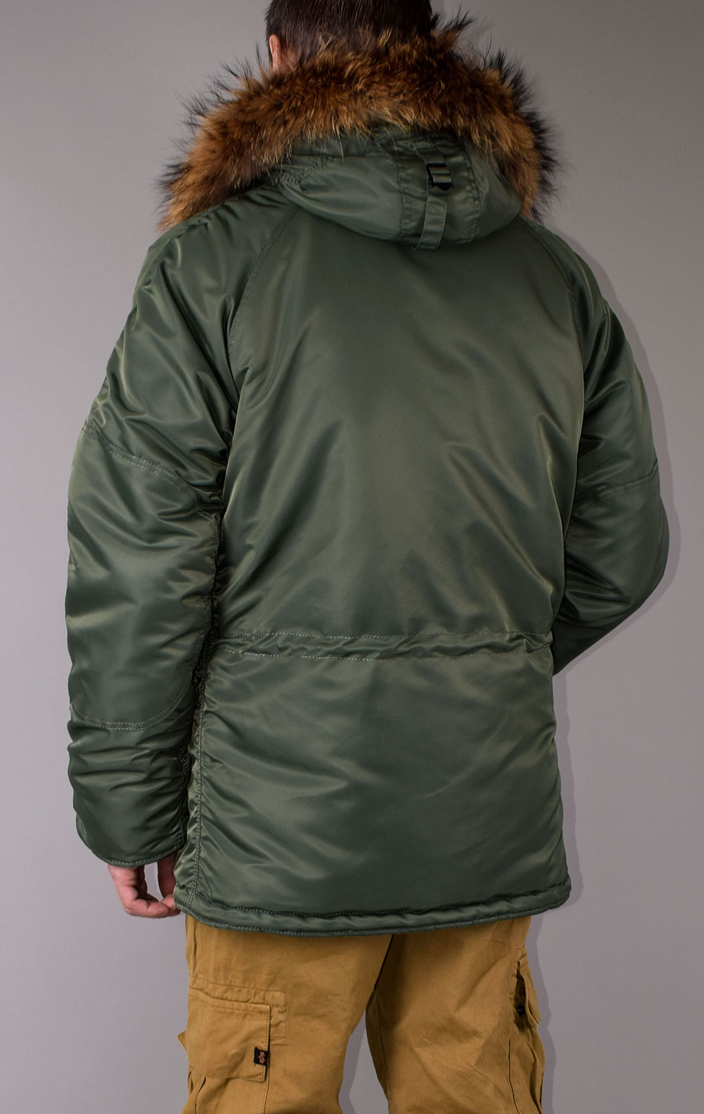 Аляска ALPHA INDUSTRIES CLASSIC N-3B натур. мех sage green 