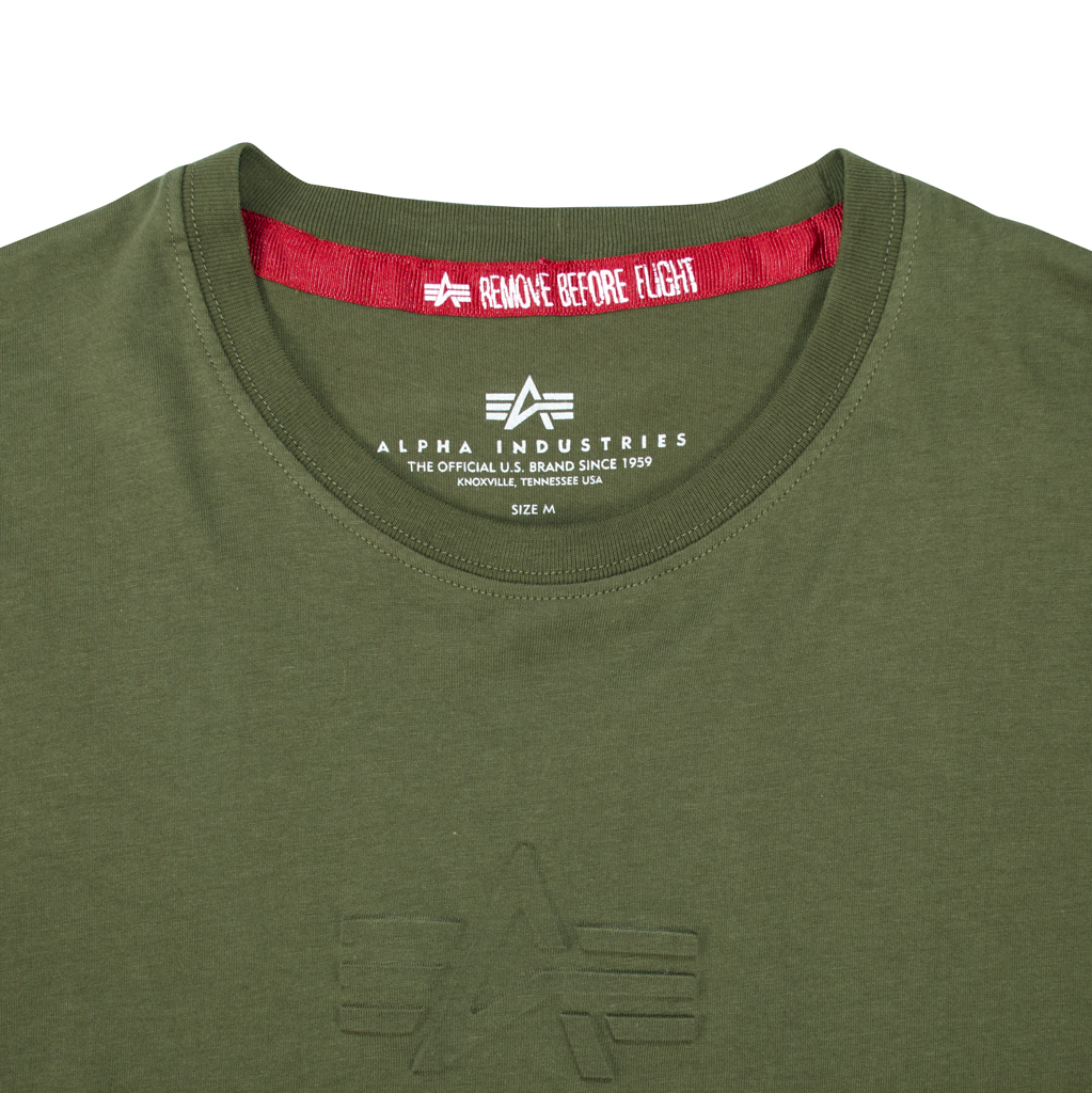 Футболка ALPHA INDUSTRIES 3D T dark green 