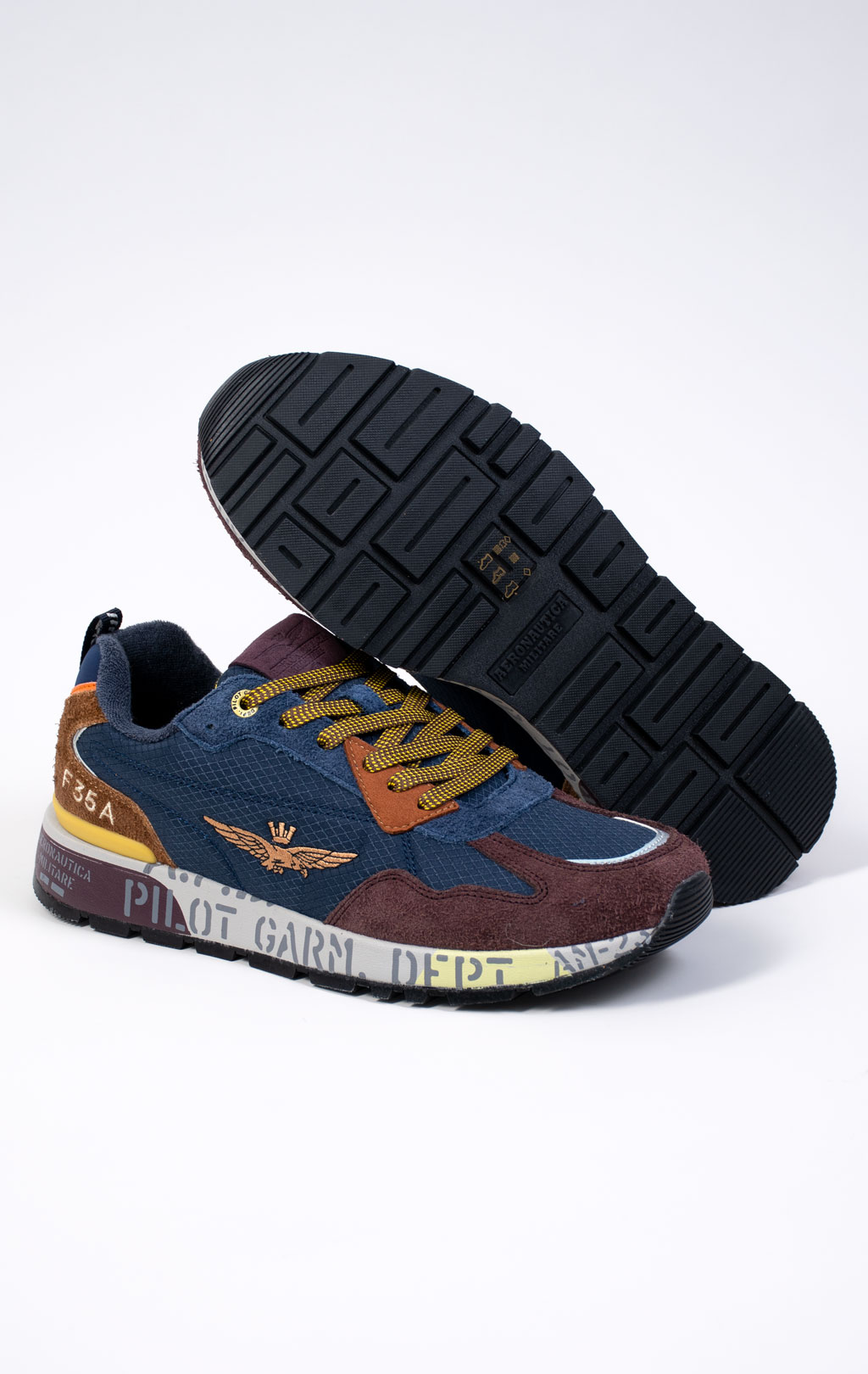 Кроссовки AERONAUTICA MILITARE (SC 0276) замша FW 25/26/CN multicolor blue 