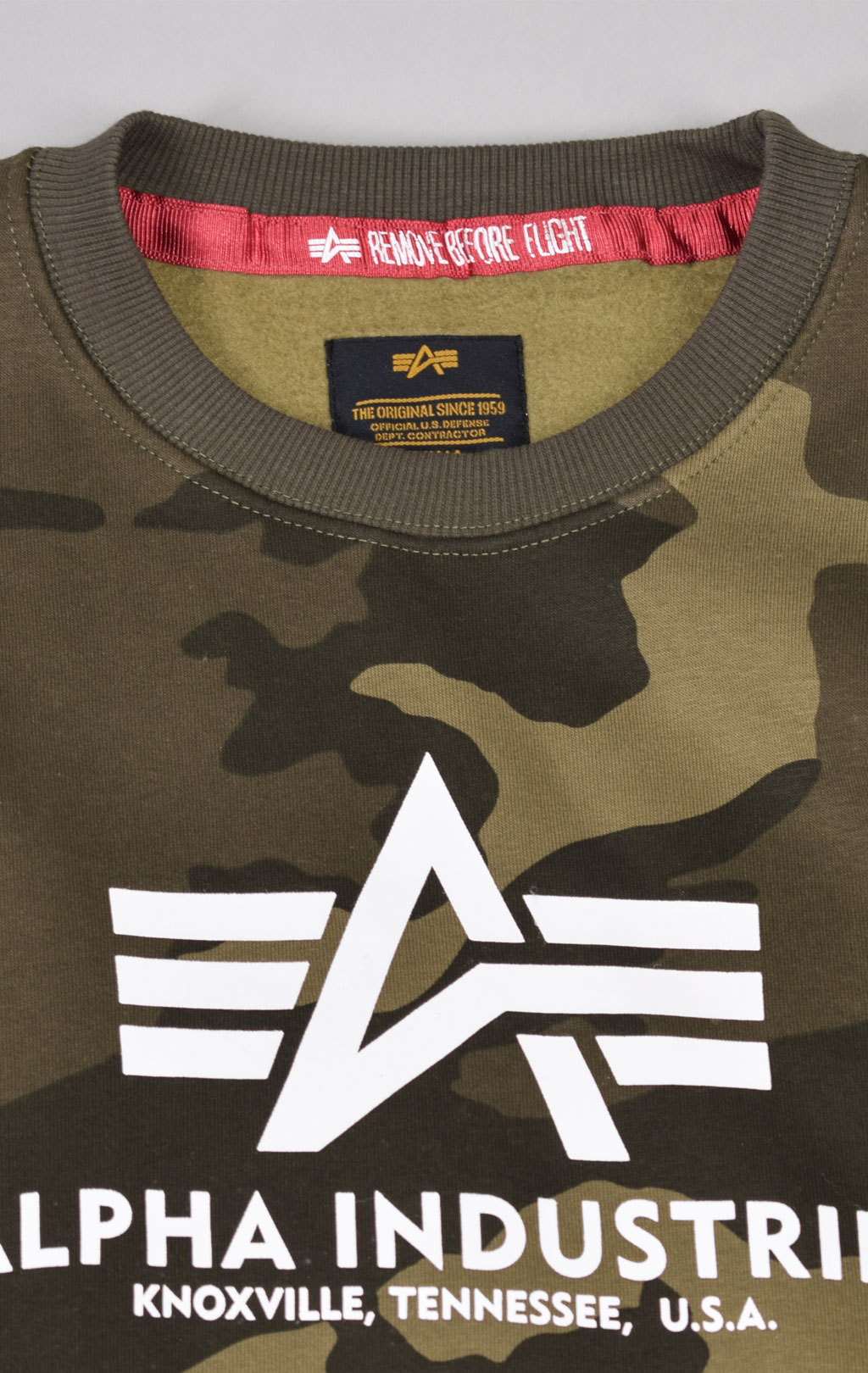 Свитшот ALPHA INDUSTRIES BASIC SWEATER olive camo 