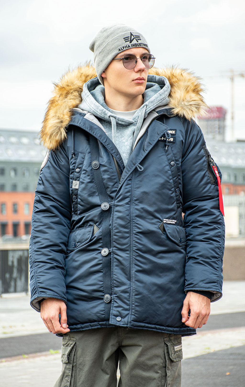 Аляска ALPHA INDUSTRIES N-3B AIRBORNE rep. blue 