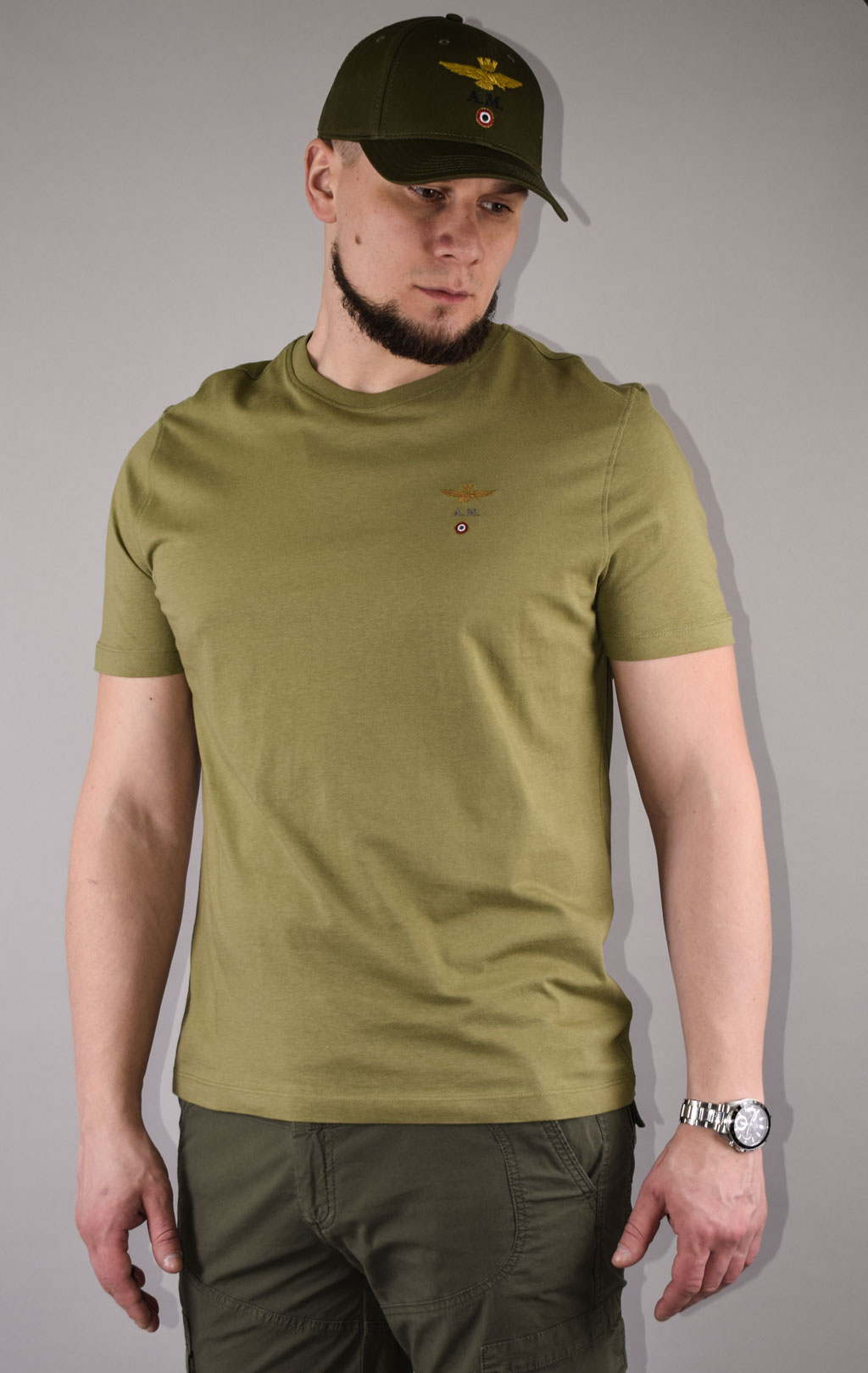 Футболка AERONAUTICA MILITARE big size SS 22/BD green (TS 1580) 