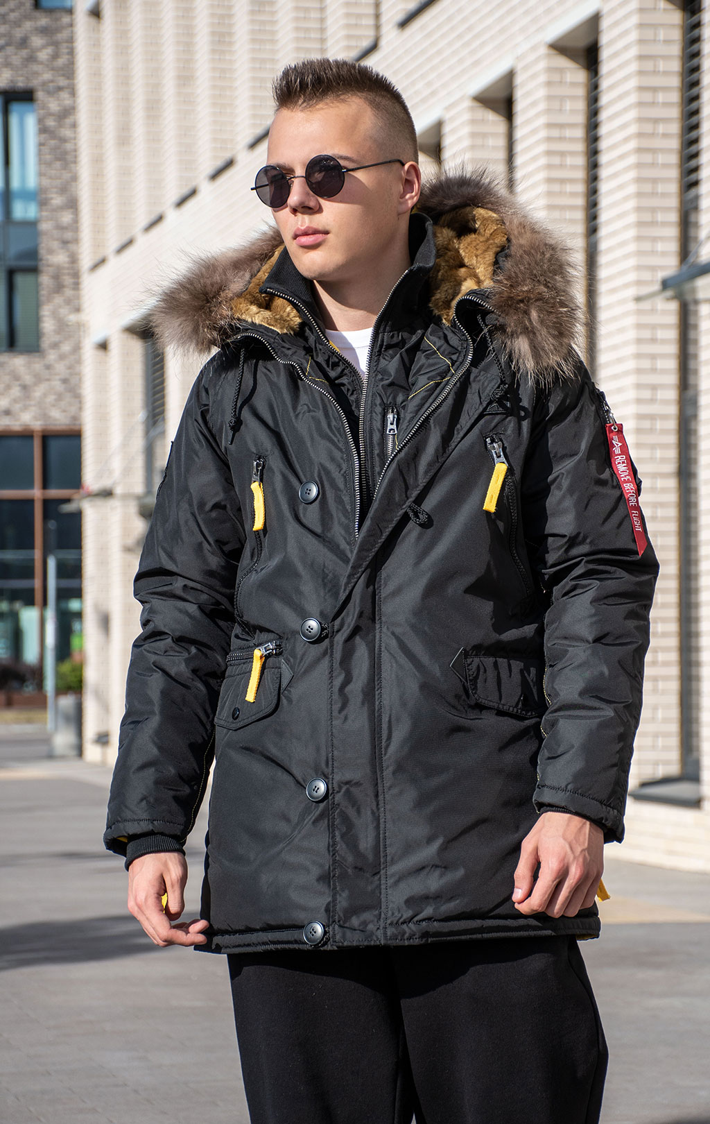 Аляска ALPHA INDUSTRIES PPS N-3B натур. мех black 