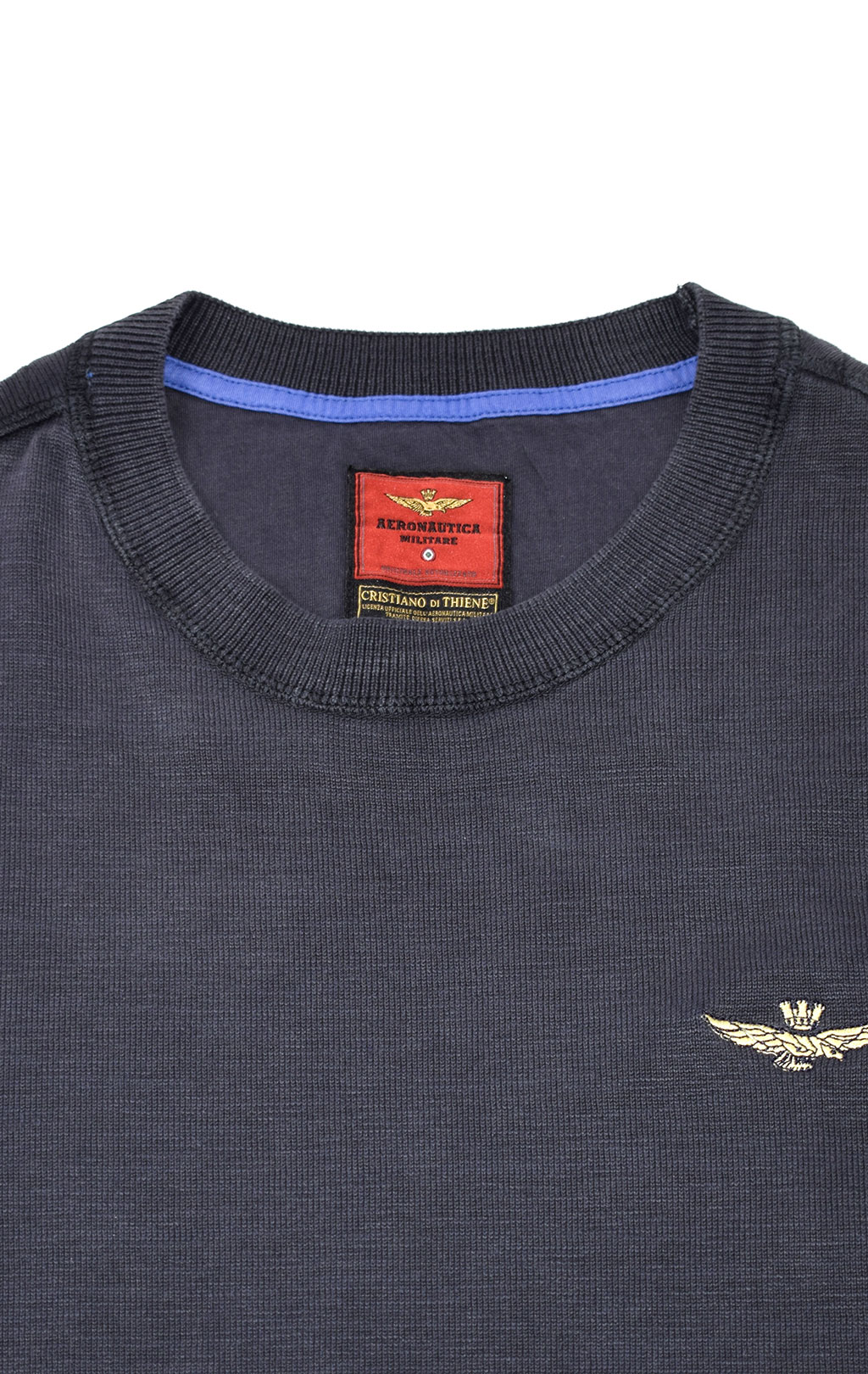 Свитер лёгкий AERONAUTICA MILITARE FW 21/22/IN blue black (MA 1346) 