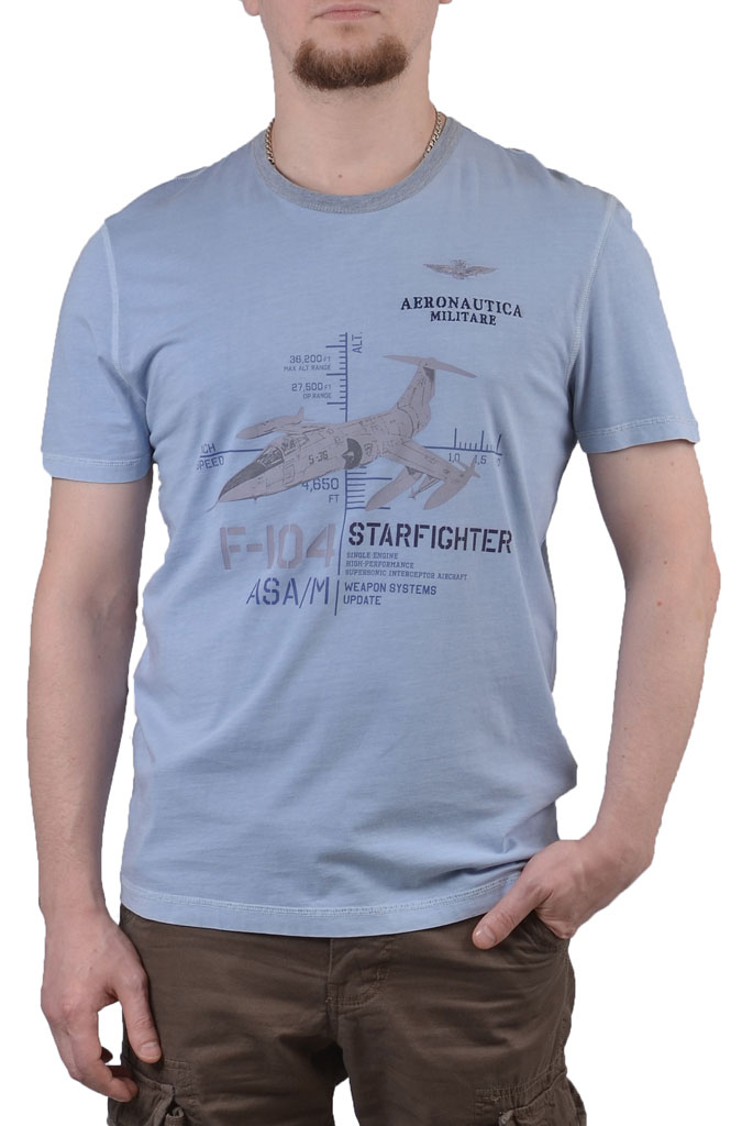 Футболка AERONAUTICA MILITARE azzurrino (TS 1113)