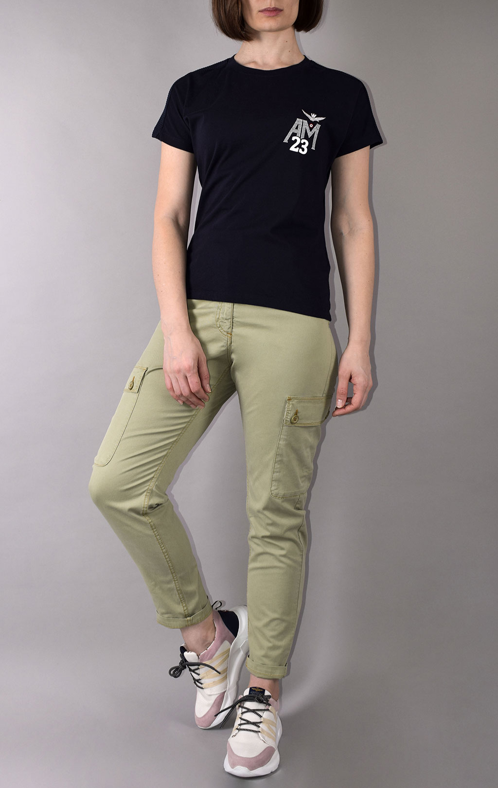 Женская футболка AERONAUTICA MILITARE SS 21/TR blue navy (TS 1872)