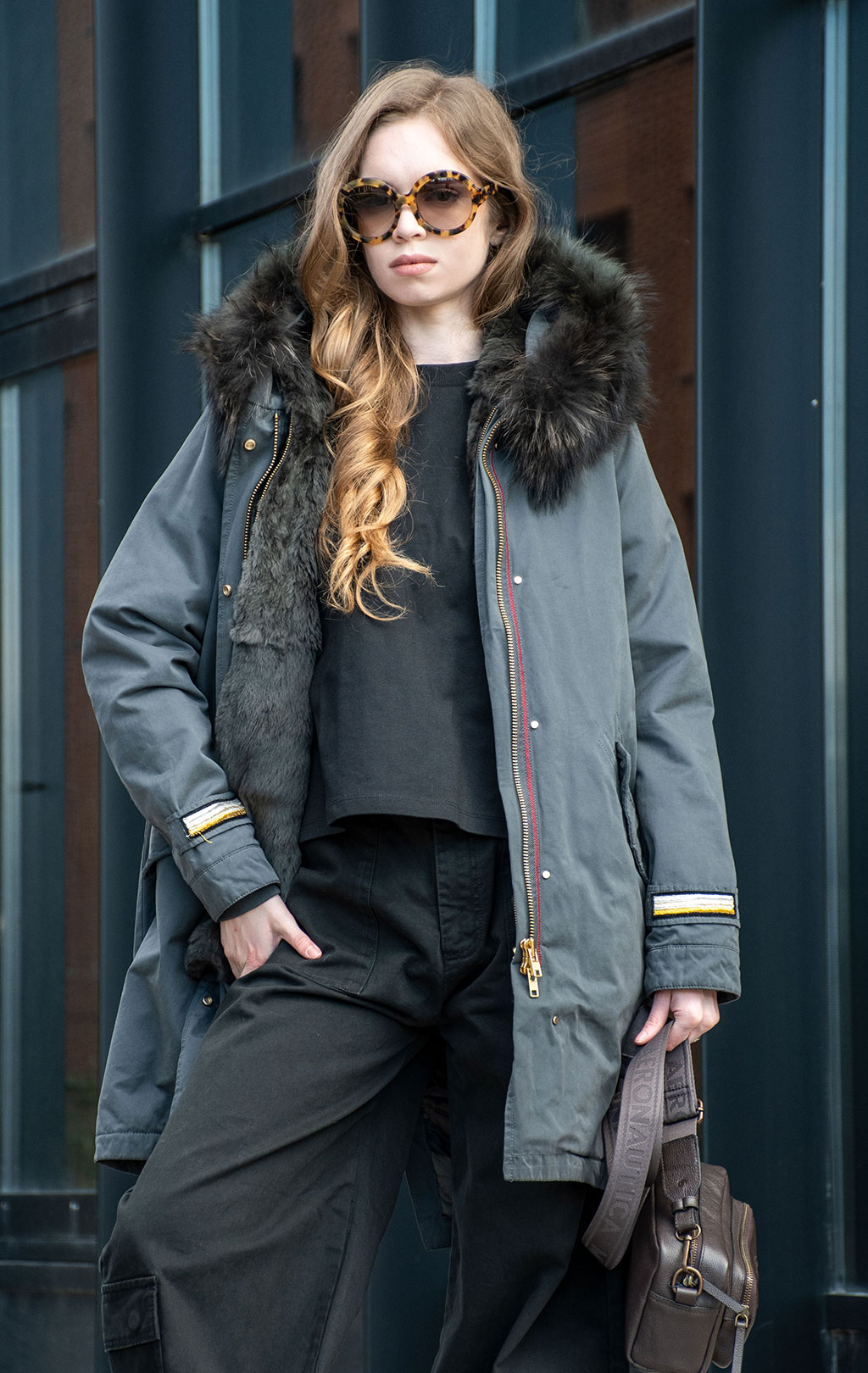 Женская парка AKTUAL QUEEN PRINT army navy 