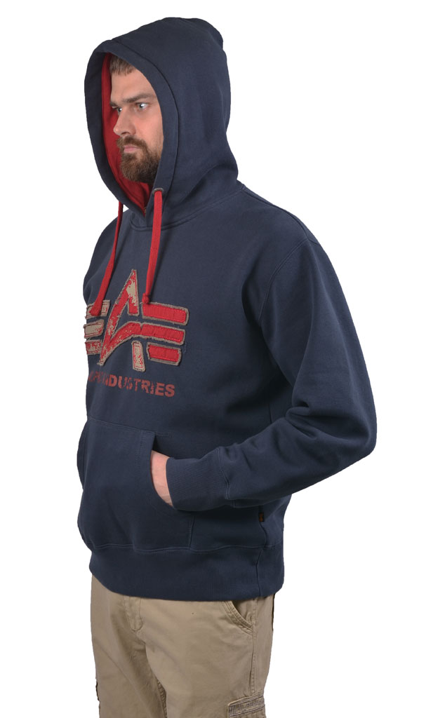 Толстовка ALPHA INDUSTRIES BIG A VINTAGE HOODY navy 