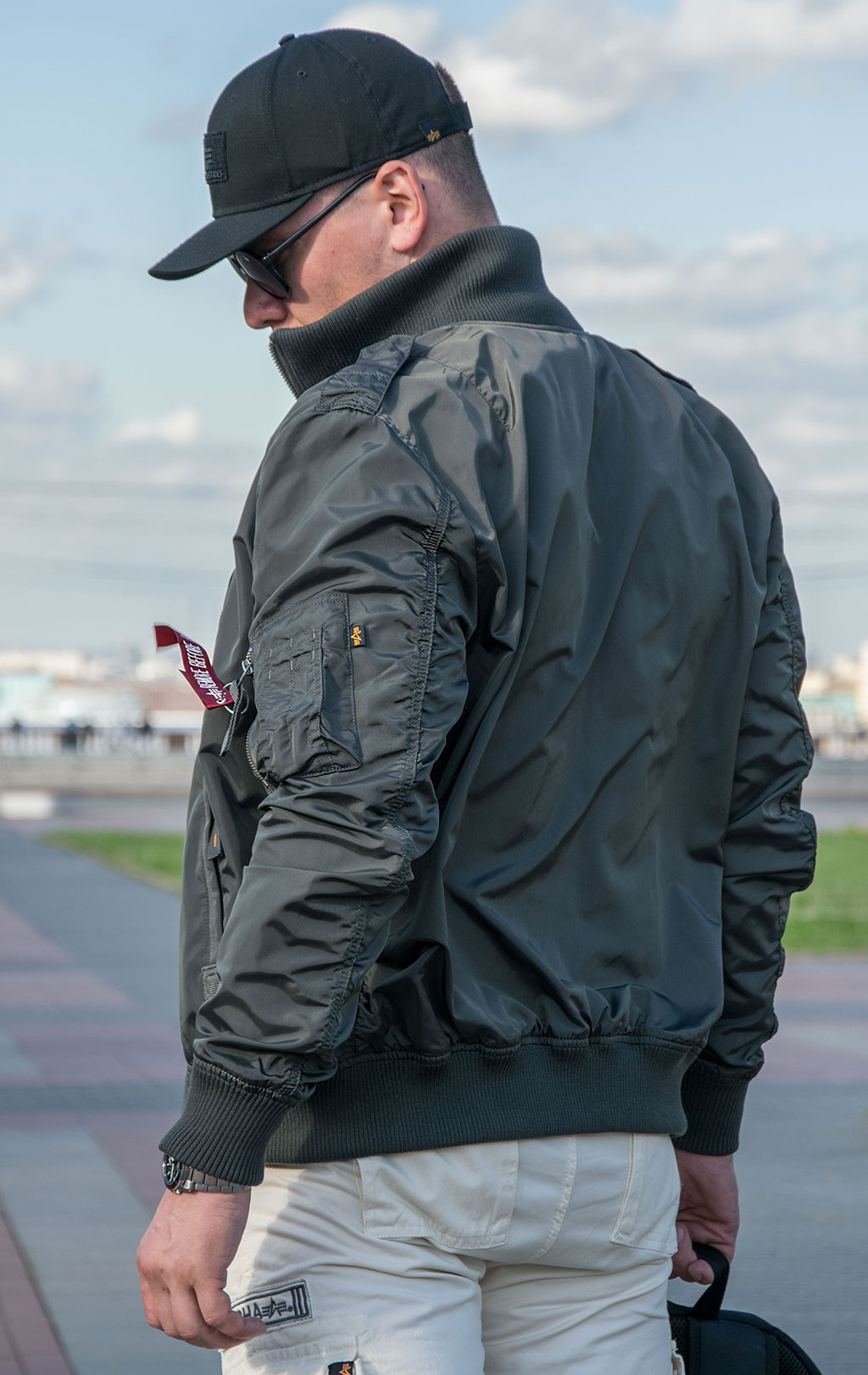 Ветровка-бомбер ALPHA INDUSTRIES AVIATOR TT greyblack 