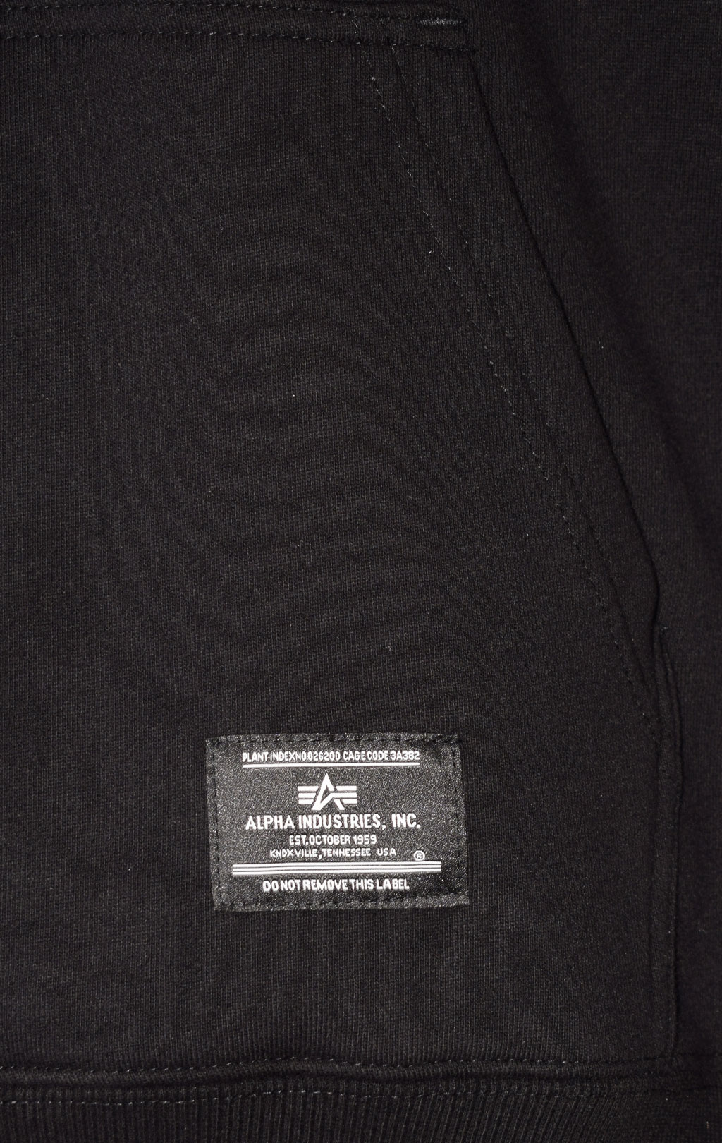 Толстовка ALPHA INDUSTRIES NASA WORM LOGO HOODIE SS 23 black 