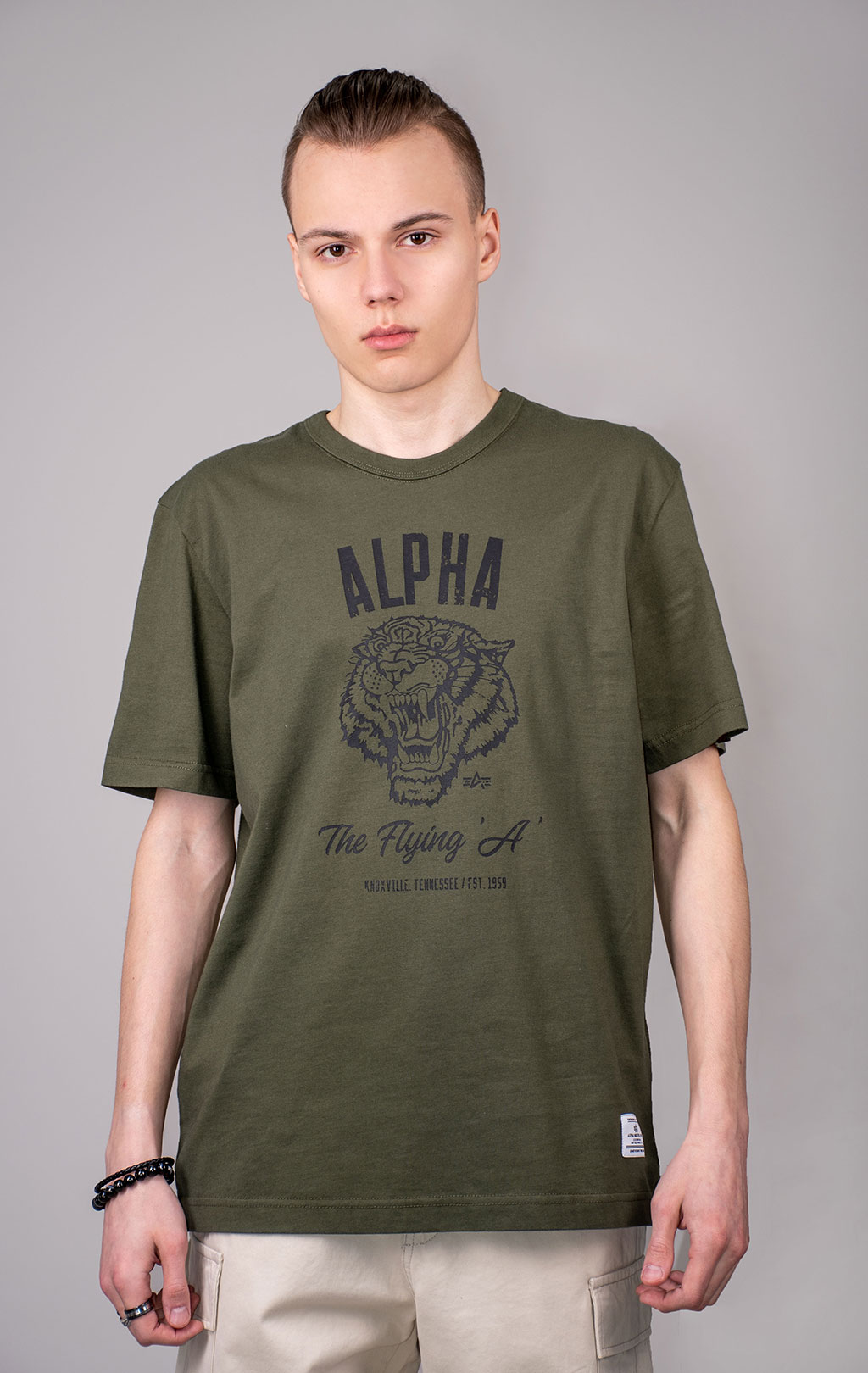 Футболка ALPHA INDUSTRIES ALPHA TIGER TEE SS 24 olive 