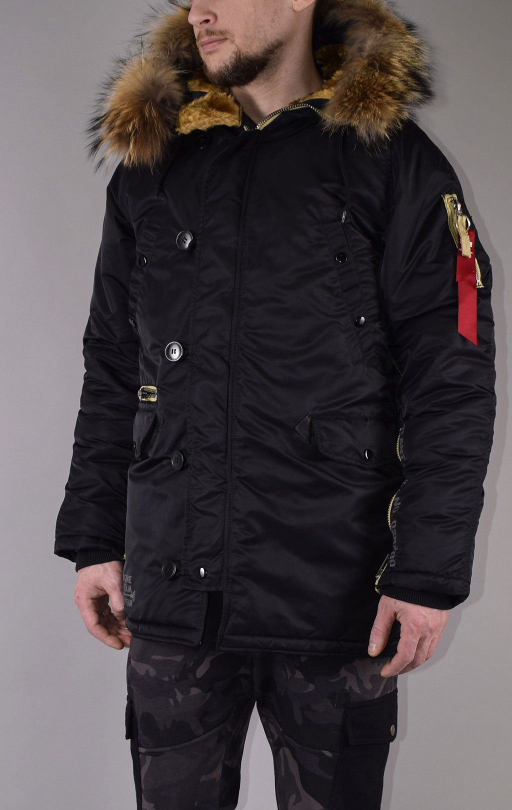 Аляска ALPHA INDUSTRIES ART VF N-3B натур. мех black 