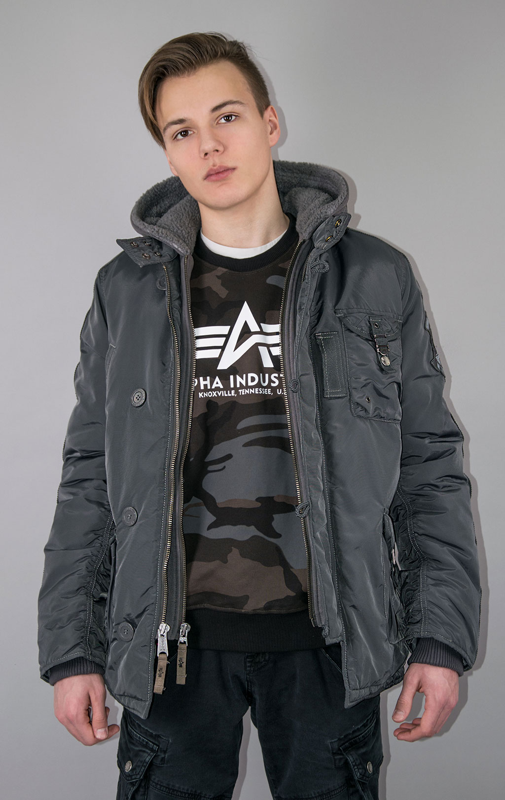 Куртка ALPHA INDUSTRIES COBBS-II dark gun metal 