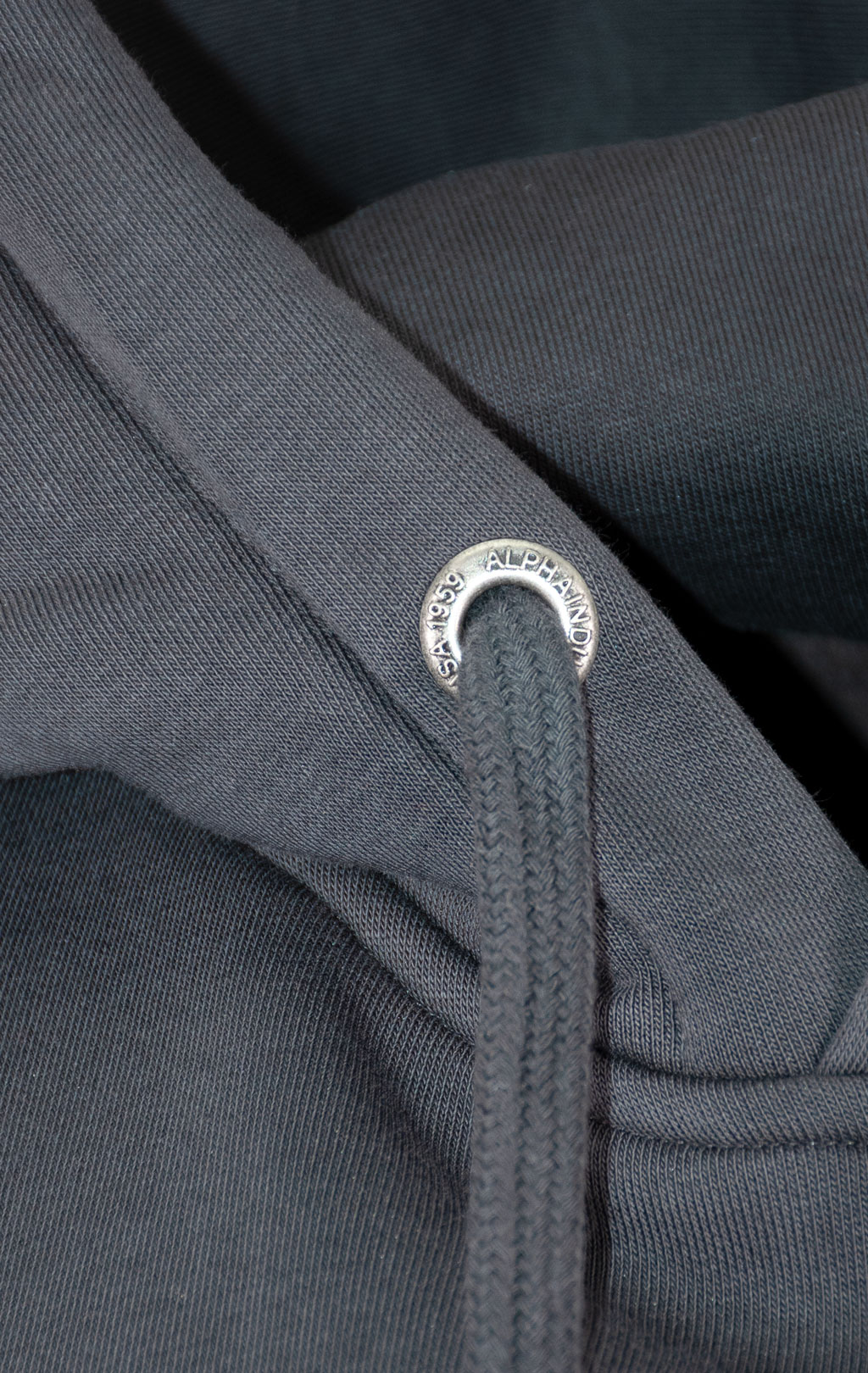 Толстовка ALPHA INDUSTRIES GREEN STRIPE HOODY vintage grey 