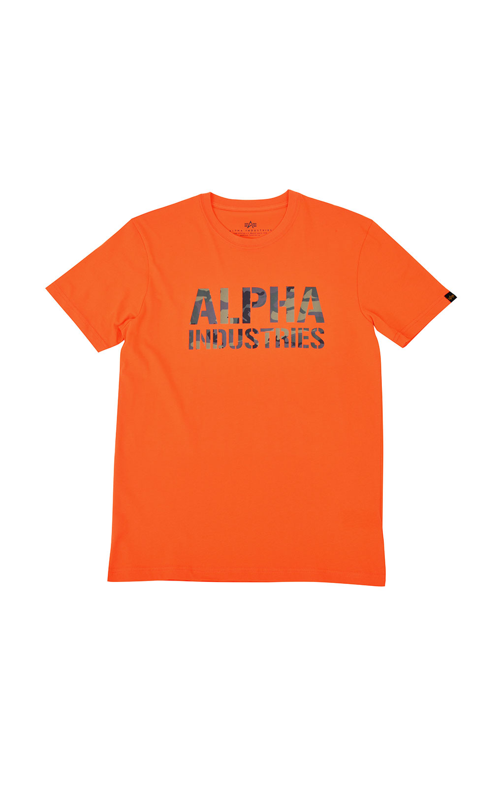 Футболка ALPHA INDUSTRIES CAMO PRINT flame orange 