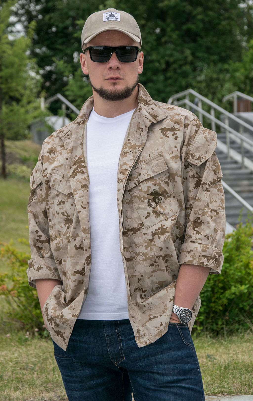 Китель полевой USMC marpat desert б/у США